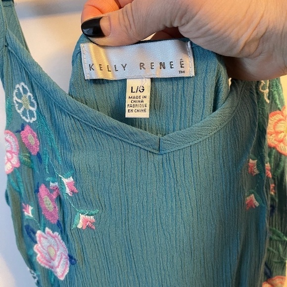 Floral detail gauze maxi - Picture 9 of 12